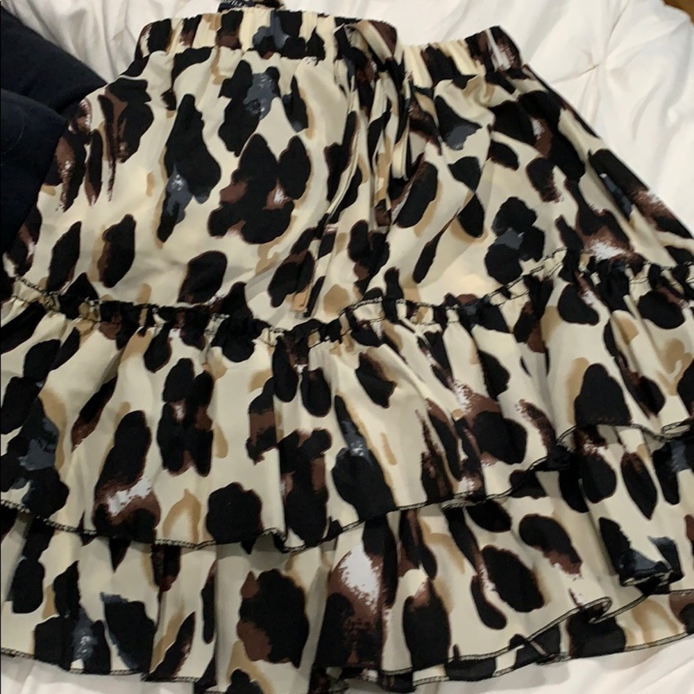 ruffle cheetah skirt